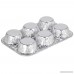Sherri Lynne Home Disposable Aluminum Foil 6-Cup Cupcake Pans Standard Size Favorite Muffin Tin Size for Baking Cupcakes Muffins Tarts Mini Quiches and Mini Pies 20 Count - B072N1JGRC
